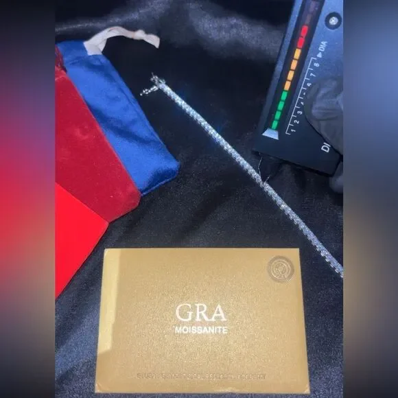 3mm Moissanite Tennis Bracelet 6 Carats 925 - Picture 5 of 5